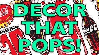 Decorating With Coca-Cola Pop Art Decals For Retro Coke Decor