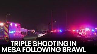 Triple shooting breaks out in Mesa following neighborhood brawl, police department says