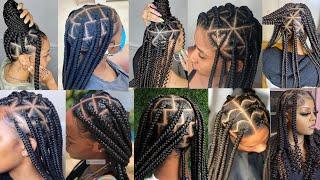 45+ Best Jumbo Box Braids Hairstyles Worth Trying for Black Women 2024 |Classy Box Braids Hairstyles