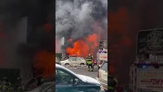 Fire at Buggy Location on Empire Blvd 2/22/21 Video 3