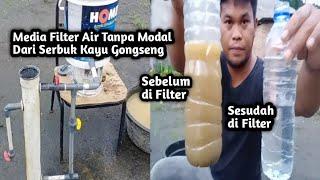 Media Filter Air dari Arang Gongseng Serbuk Kayu Dapat Menjernihkan Air Yang Sangat Keruh