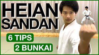 HEIAN SANDAN Kata Tutorial! 6 Tips & 2 Bunkai!