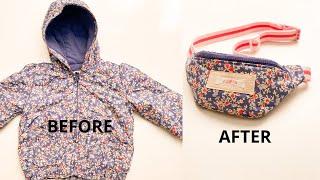 Upcycling an old jacket and making a fanny pack!