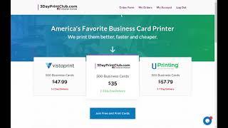 Ordering business cards from 3 Day Print Club