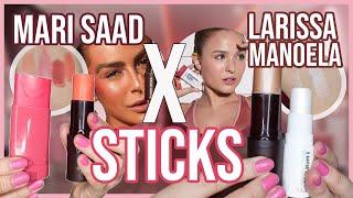 Sticks Mari Saad e Larissa Manoela Océane | Blush em bastão e iluminador em bastão