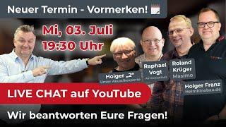 Ihr fragt, wir antworten. Holger und Patrick und Gäste freuen sich auf eure Teilnahme.