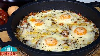 SARTÉN DE BERENJENAS Y HUEVOS, RECETA SALUDABLE, FÁCIL, RÁPIDA Y DELICIOSA - Loli Domínguez