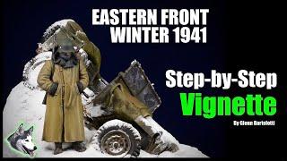WWII Russian winter Vignette in 1/35 scale.