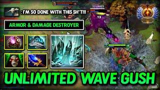 TRULY BECOME ARMOR & DAMAGE DESTROYER OFFLANE Tidehunter Aghs Scepter + OC Build Unlimited Wave Gush