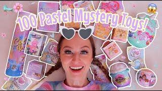 UNBOXING 100 *PASTEL ONLY* MYSTERY TOYS!!️ (PUSHEEN, CARE BEARS, L.O.L, BARBIE, MIXIES ETC!🫢)