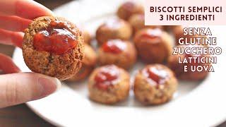 BISCOTTI MAGICI solo 3 ingredienti SENZA GLUTINE SENZA BURRO SENZA UOVA SENZA ZUCCHERO  | pasticcini