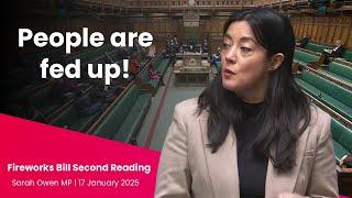 Fireworks Bill Second Reading | Sarah Owen MP