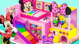 Build Minnie Mouse Funhouse with Claw Machine, Rainbow Slide from Polymer Clay | DIY Miniature House