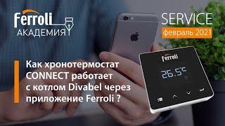 Divabel+CONNECT: как хронотермостат  работает с котлом через мобильное приложение Ferroli?