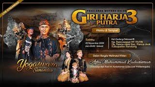 LIVE LAKON : BANGBANG MAYANGKARA|| GIRIHARJA 3 PUTRA - YOGASWARA SUNANDAR | 02/11/24 #gh3p