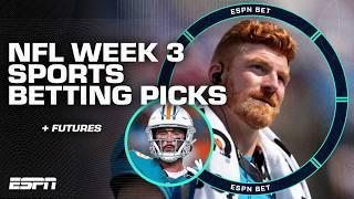 BETTING PICKS: Dolphins vs. Seahawks, Panthers vs. Raiders + NFL Futures  | ESPN BET Live