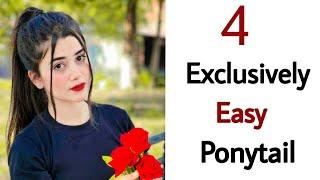 4 exclusive easy ponytail FOR COLLEGE GIRLS - medium or short hair style