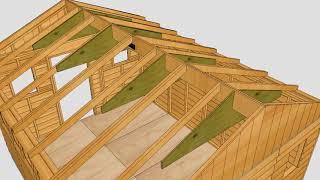 12x16 Sunshed Cedar Roof Assembly Video