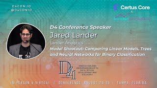 Jared Lander - Model Shootout: Comparing Linear Models, Trees & Neural Networks for Binary Classif.