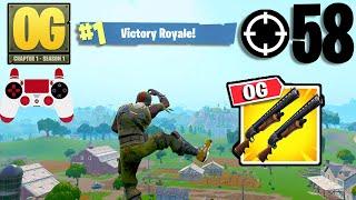 58 Elimination Solo Vs Squads Gameplay Wins (Fortnite OG Chapter 1 Season 1 PS4 Controller)