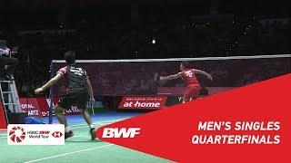 QF | MS | Kento MOMOTA (JPN) [1] vs. Anthony Sinisuka GINTING (INA) [7] | BWF 2019