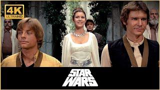Starwars A New Hope, Ending Scene -  "The Throne Room & End Title", 4K & HQ Sound