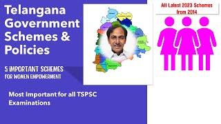 Telangana Government Schemes and Policies, Part-1 | Schemes for Women | TSPSC GROUPS |