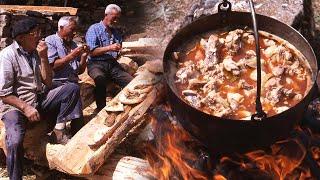 Traditional stew of the shepherds in the mountains | Popular recipe | Documentary film