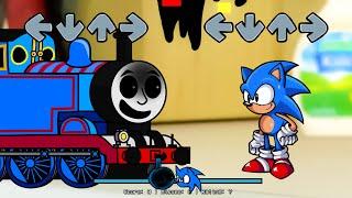 [SWAP] FNF Sonic All Phases VS Thomas and Friends Sings Sliced | Thomas' Railway Showdown FNF Mods