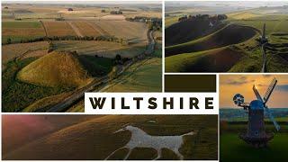 Wiltshire from above. Cinematic 4k drone footage