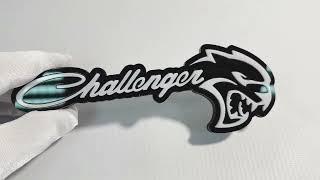 Car grill badge with logo Challenger Hellcat