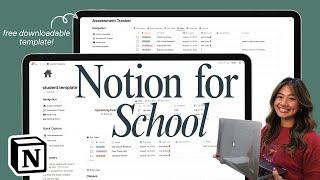 How to set up Notion for school | FREE student Notion template! :)