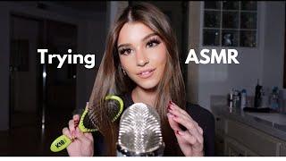 Brooke Monk tries ASMR *hair tutorial*