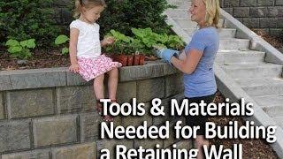 Tools & Materials for Building a Retaining Wall