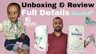 How to use Apollo Pharmacy Compressor Nebulizer Full Details in Telugu Review || Nebulizer Live Demo