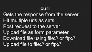 curl command to hit the URL with examples | commands for a Techie Guy part 1.