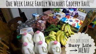 One Week Large Family Groceries + Large Family Meal Plan
