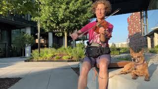 Bow Weevil Drag on the Beltline – Miss Moonshine and Mr b morning fiddle walk practice