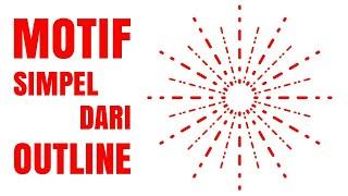 Cara Membuat MOTIF SIMPEL DARI OUTLINE Menggunakan CorelDRAW  | CorelDRAW Indonesia