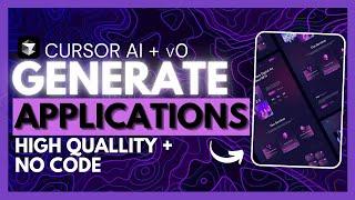Cursor + v0: Develop HIGH Quality Full-stack App Without Writing ANY Code!