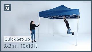 How to Set up a 3x3 m Gazebo in 60 Seconds | Mastertent®