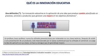 ¿Qué es innovación educativa?