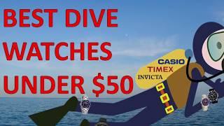 Best Dive Watches Under $50 on Amazon- Affordable Diver Watches -  Budget Watches