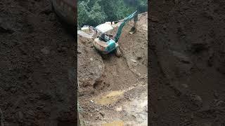 WooEye | Mini excavator up to down ride site #sitework #constructionequipment