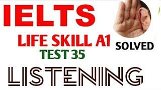 A1 Life Skills Listening with questions & answers | A1 listening | test 35