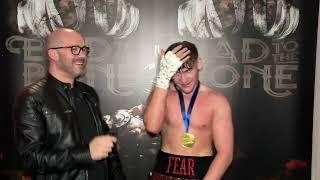 Jack Barrs with Alex Pszczola from LeapFrog Fight TV after his win on Bad To The Bone #bkb