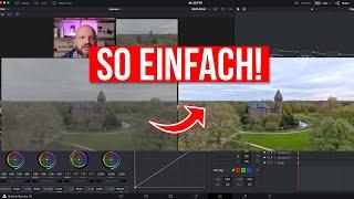 In 60 Sekunden: DJI Mavic 3 (Classic) D-Log Color Grading Trick in Davinci Resolve 18 ohne LUT