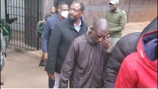 Mike Chimombe And Moses Mpofu Getting Into Prisons Vehicle As They Are Taken To Jail