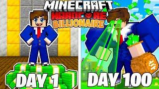 I Survived 100 Days as a BILLIONAIRE in HARDCORE Minecraft