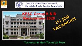 KPSC Recruitment GROUP A and B July   August